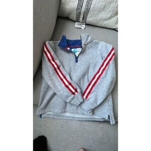 mini‎ boden grey quarter zip sweater 9-10
